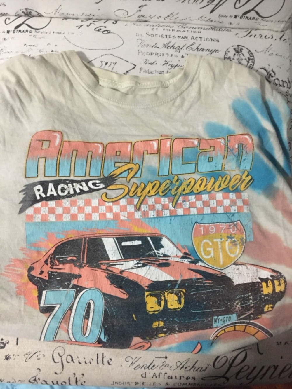 Chemistry Women s Short Sleeve Tee - Cream, Coral, Blue, Yellow, Black Graphic